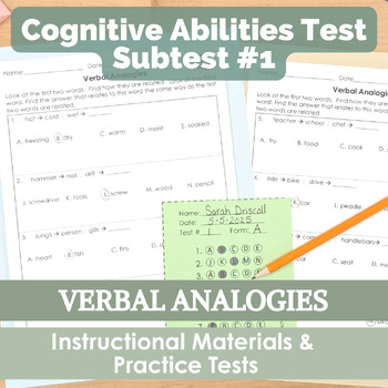 CogAT Study Guide Subtest #1 Verbal Analogies for 2nd Grade and Above