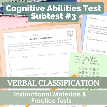 CogAT Study Guide Subtest #3 Verbal Classification for 2nd Grade and Above