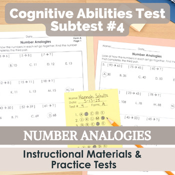 CogAT Study Guide Subtest #4 Number Analogies for 2nd Grade and Above