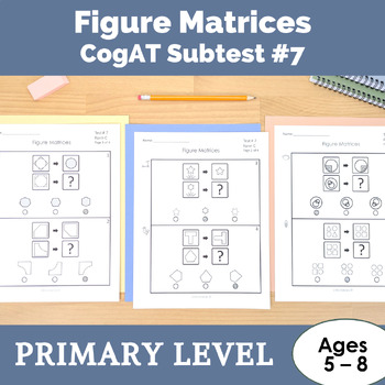 CogAT Study Guide Subtest #7 Figure Matrices for Kindergarten to 2nd Grade