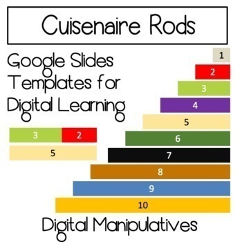 Cuisenaire Rods Digital Manipulatives on Google Slides- for Distance Learning!