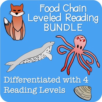 Food Chain Vocabulary Differentiated Reading Comprehension BUNDLE