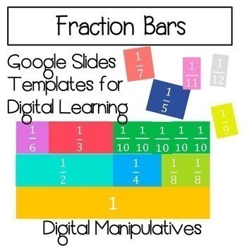 Fraction Bar Digital Manipulatives on Google Slides- for Distance Learning!