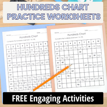 Free 10 More 10 Less Place Value & Hundreds Chart Worksheets