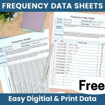 FREE Frequency Data Chart & Tally Sheet for Tracking Behavior