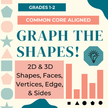 Graph the Shapes! Count & Graph- 2D & 3D Shapes, Faces, Vertices, Edge, & Sides