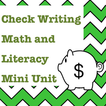 Numbers in Word Form and Check Writing Math and Literacy Mini Unit Activities