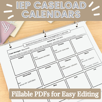 Special Education, IEP Caseload, and Marking Period Calendars