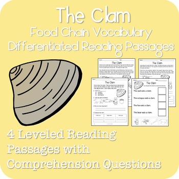 The Clam: Differentiated Food Chain Vocabulary and Reading Comprehension