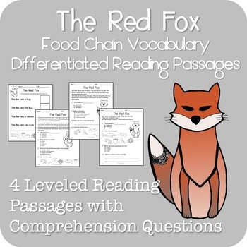 The Red Fox: Differentiated Food Chain Vocabulary and Reading Comprehension