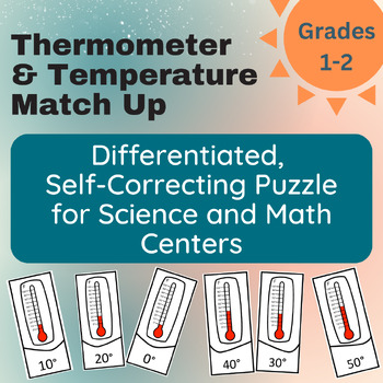 Thermometer and Temperature Match Up Self Correcting Science and Math Center
